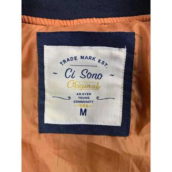 Ci Sono Womens Originals Black Rain Jacket Size S Gold zipper Spring Summer - Picture 2 of 7